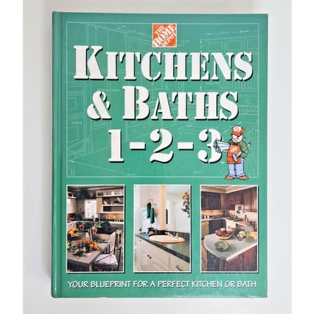 Home Depot Kitchens & Baths 1-2-3 Green DIY Home Improvement Hardcover Book